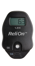 Relion A1C Self Test System contents – finger-prick lancets, test cartridges, and instructions for at-home diabetes testing, Free Shipping