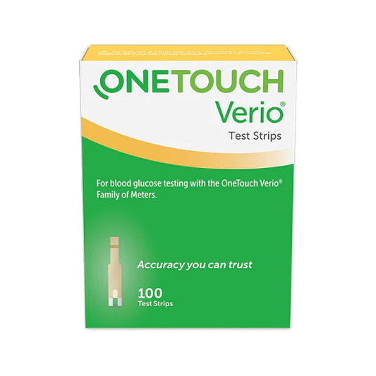 OneTouch Verio test strips 100 count for blood glucose monitoring