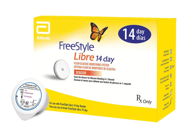 FreeStyle Libre 14-Day CGM sensor kit with real-time blood sugar tracking