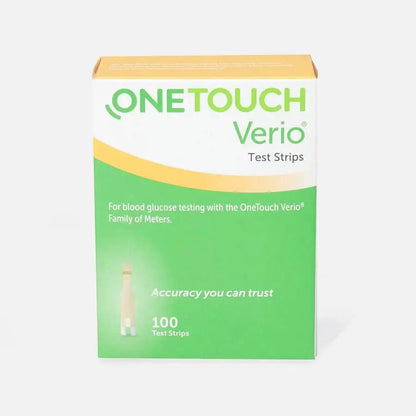 OneTouch Verio 100 count blood glucose test strips for monitoring