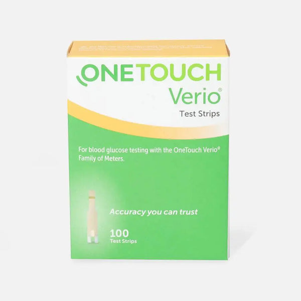 OneTouch Verio 100 count blood glucose test strips for monitoring